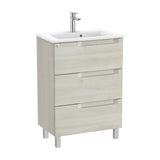 Bathroom Vanity Unit with Basin Compacto Madera de 60 cm Colección Aleyda White Roca