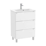Bathroom Vanity Unit with Basin Compacto de 60 cm Colección Aleyda White Mate Roca