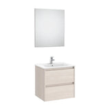 Conjunto de Lavabo de 2 Cajones Nórdico Tenet 60 cm Fresno Roca