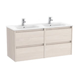 Bathroom Vanity Unit with Basin Doble Nórdico de 120 cm Colección Tenet Fresno Roca