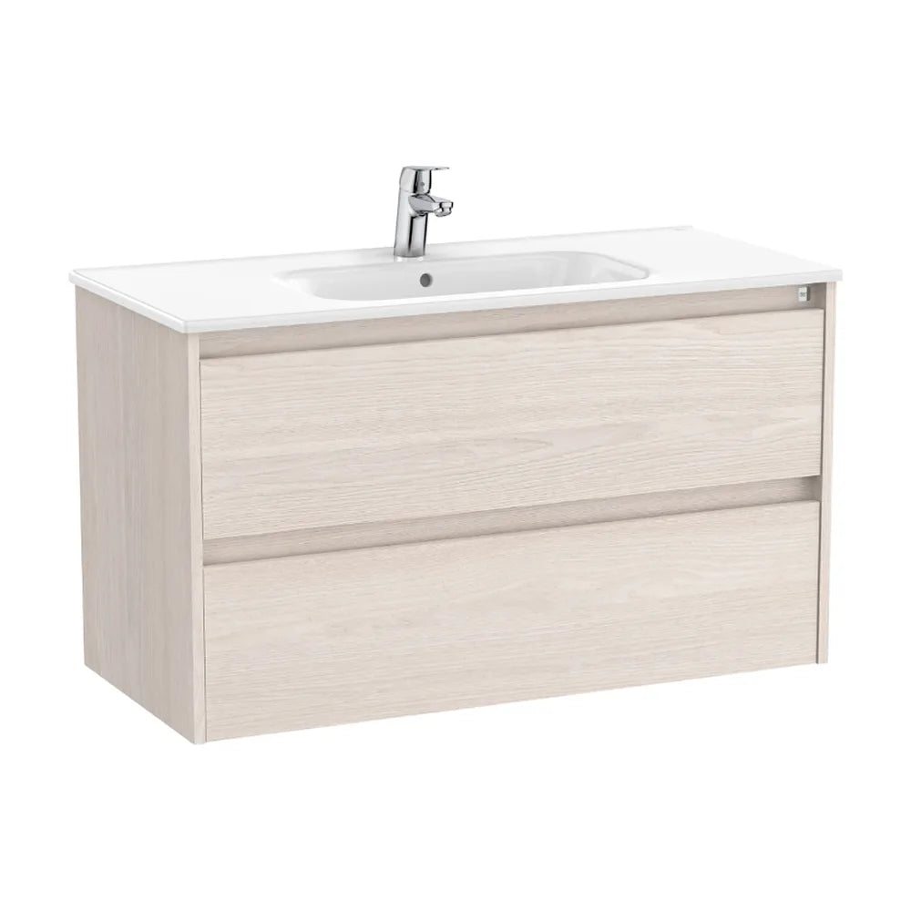 Mueble de Baño con Lavabo y 2 Cajones Nórdico de 100 cm Colección Tenet Fresno Roca - Vista 1