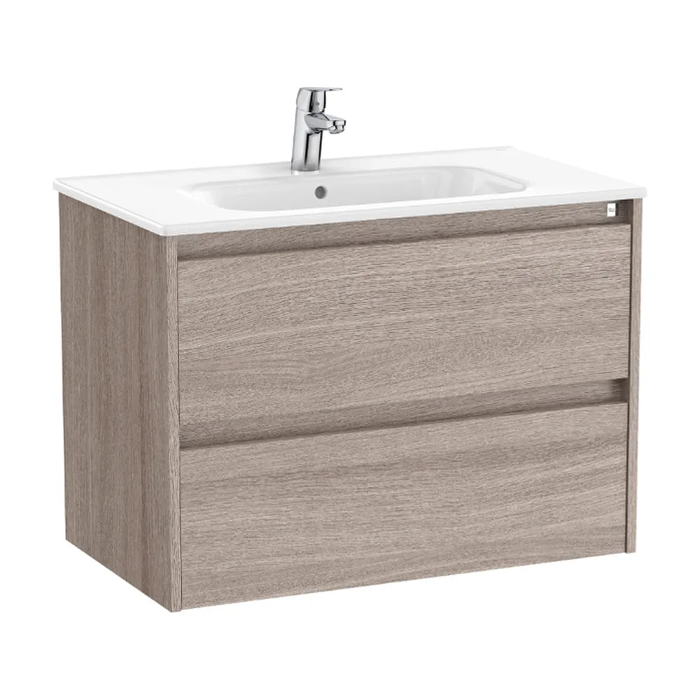Mueble de Baño con Lavabo y 2 Cajones City de 80 cm Colección Tenet Roble Roca - Vista 1