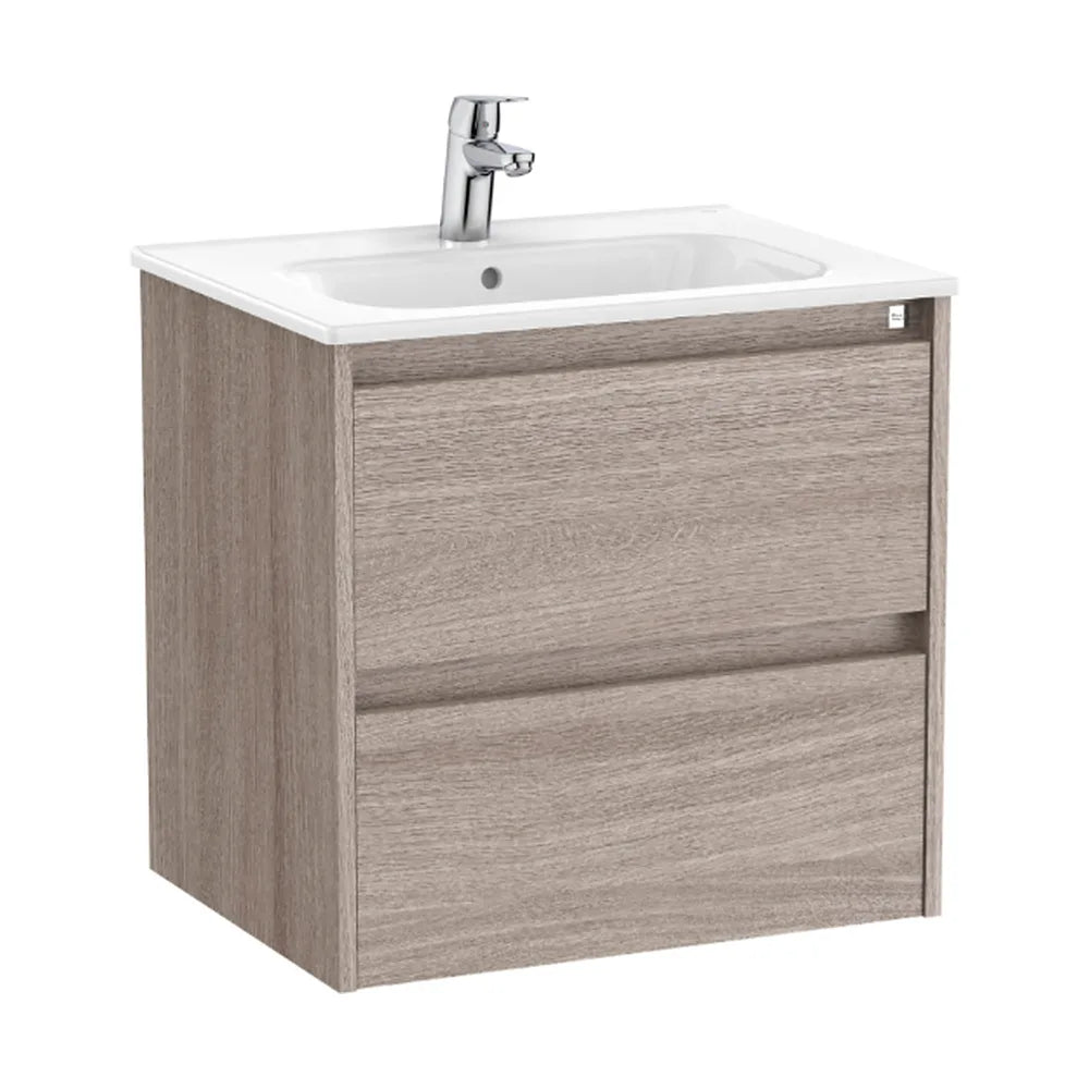 Mueble de Baño con Lavabo y 2 Cajones City de 60 cm Colección Tenet Roble Roca - Vista 1