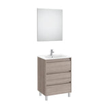 Three-Drawer Washbasin Set City Tenet 60 cm Oak Roca