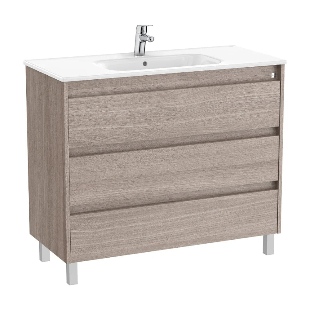 Mueble de Baño con Lavabo y 3 Cajones City de 100 cm Colección Tenet Roble Roca - Vista 1