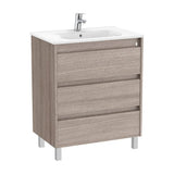 Mueble de Baño con Lavabo y 3 Cajones City de 70 cm Colección Tenet Roble Roca