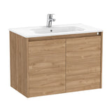 Bathroom Vanity Unit with Basin y 2 Puertas City de 80 cm Colección Tenet Roble Roca