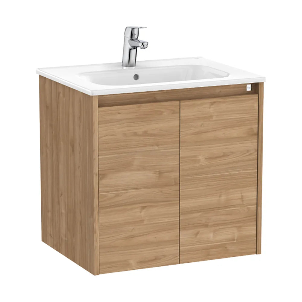 Mueble de baño con lavabo de 2 puertas de 60 cm de ancho en color nogal Tenet Roca - Vista 1