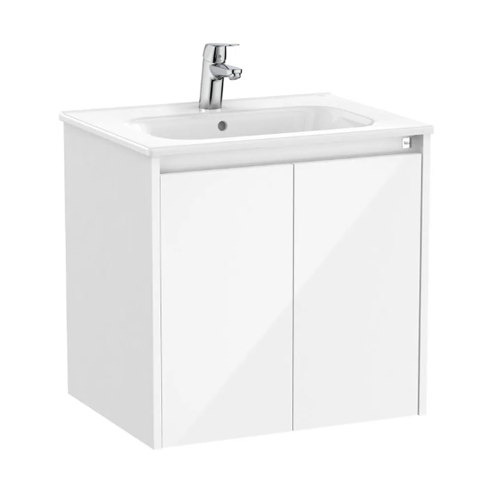 Mueble de Baño con Lavabo y 2 Puertas Brillante de 60 cm Colección Tenet Blanco Roca - Vista 1