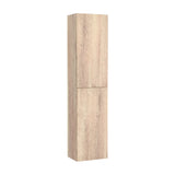 Mueble columna auxiliar de baño reversible y suspendido en color beige madera Extra Roca