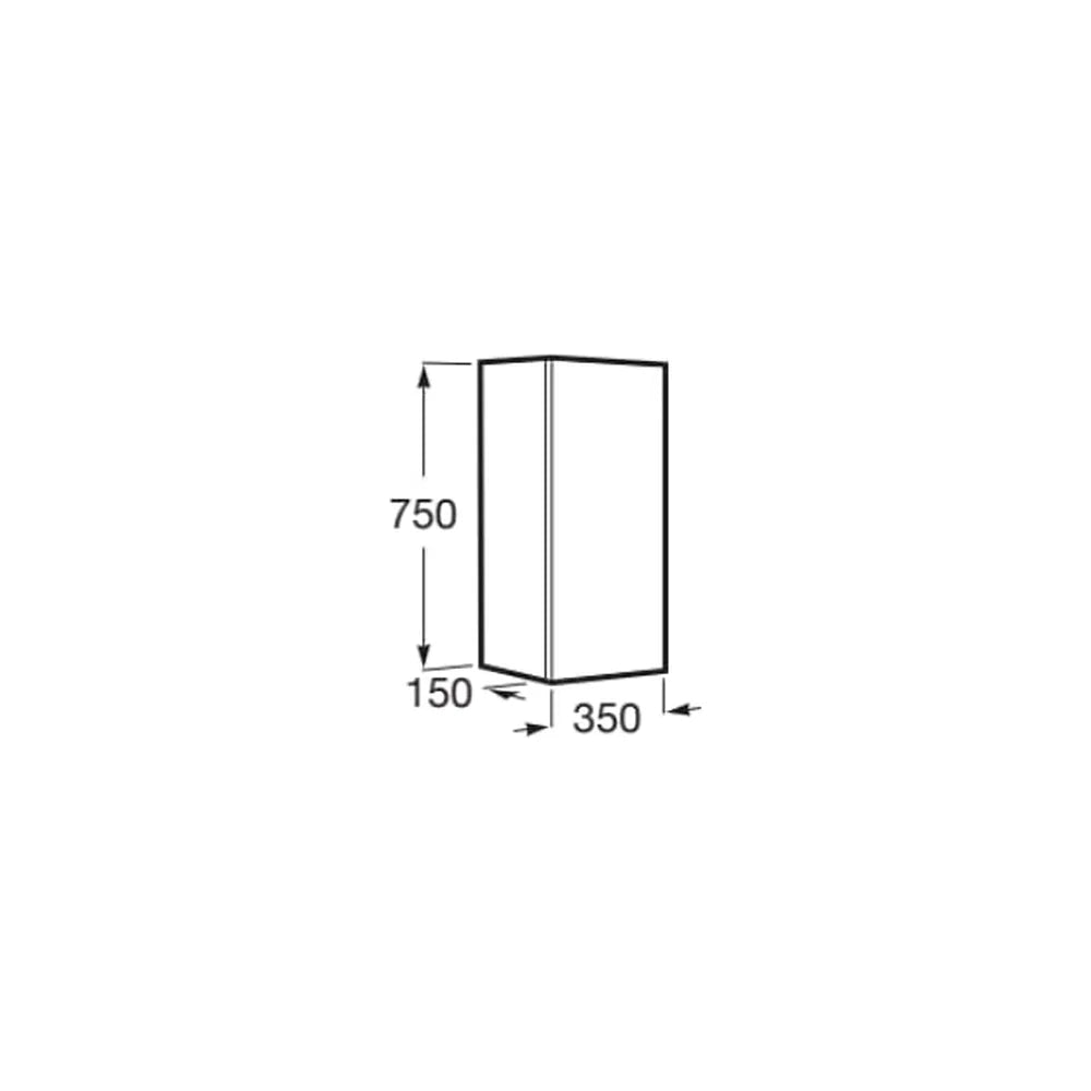 Mueble alto auxiliar de baño suspendido con una puerta en color Blanco mate Extra Roca - Vista 2
