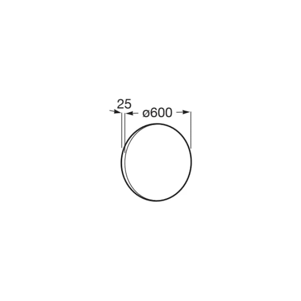 Espejo de cristal templado con luz perimetral y un diseño circular de 60 cm Luna Roca - Vista 2