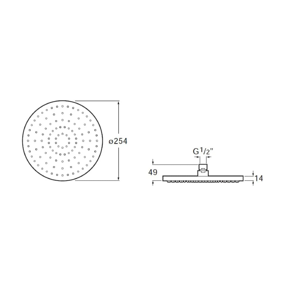 Rociador orientable de pared con un diseño circular en acabado color negro mate Raisense Roca - Vista 3