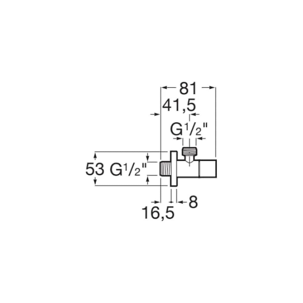 Llave de corte 1/2"-1/2" para cierre de paso por tubería negro mate Aqua Square Roca - Vista 3