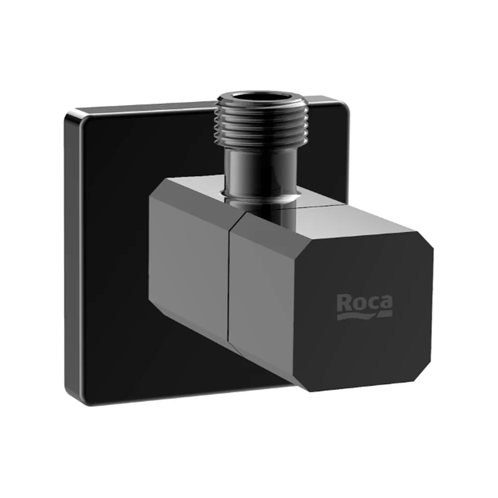 Llave de Corte 1/2"-3/8" para Cierre de Paso por Tubería Titanio Square Aqua Negro Roca - Vista 1