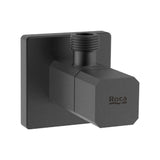 Llave de Corte 1/2"-3/8" para Cierre de Paso por Tubería Titanio Cepillado Square Aqua Negro Roca