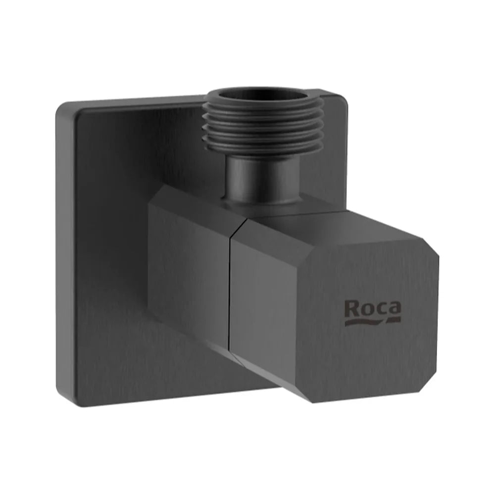 Llave de corte 1/2"-1/2" con un acabado en color negro titanio cepillado Aqua Square Roca - Vista 1