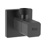 Llave de corte 1/2"-1/2" con un acabado en color negro titanio cepillado Aqua Square Roca