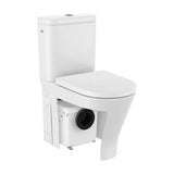Complete Compact Wall-Mounted Toilet with Integrated Sanitary Macerator D-trit Horizontal Outlet The Gap Round Roca