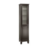 Mueble Auxiliar Módulo de Una Columna Reversible con Patas y Cristalera Gris Oscuro Mate Colección Carmen Roca