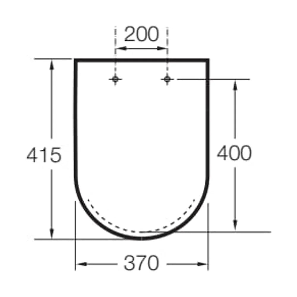 Inodoro Suspendido Rimless Salida Horizontal Tapa Amortiguada Placa Pulsadora y Cisterna Round de 48 cm Colección The Gap Roca - Vista 9