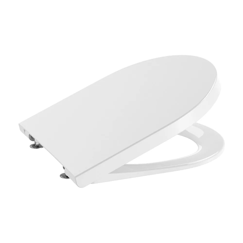 Inodoro Suspendido Rimless Salida Horizontal Tapa Amortiguada Placa Pulsadora y Cisterna Round de 48 cm Colección The Gap Roca - Vista 5