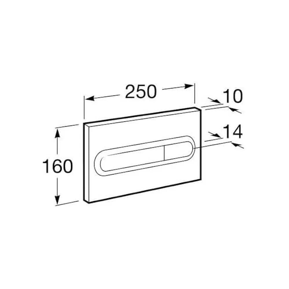 Pack inodoro rimless suspendido con cisterna empotrada y placa pulsadora Meridian Basic Roca - Vista 7