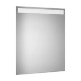 Espejo rectangular de 60x80 cm con luz LED integrada para instalación mural Eidos Roca