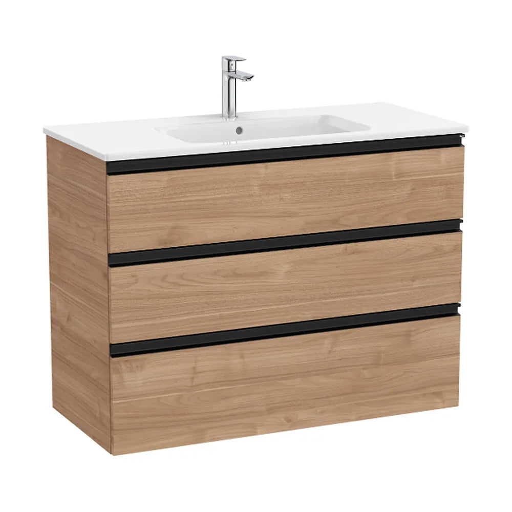 Mueble de Baño con Lavabo Central y Madera de Nogal Unik de 100,5 cm Colección The Gap Roca - Vista 1
