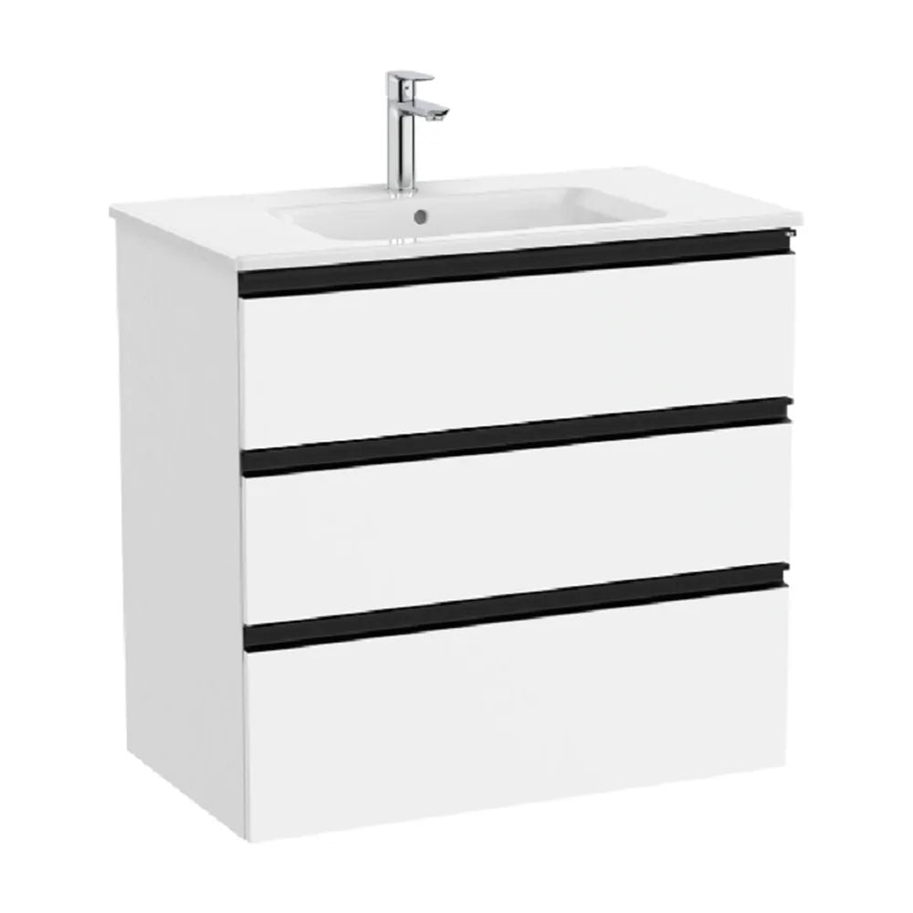 Mueble de Baño con Lavabo Central y Unik de 70,5 cm Colección The Gap Blanco Mate Roca - Vista 1