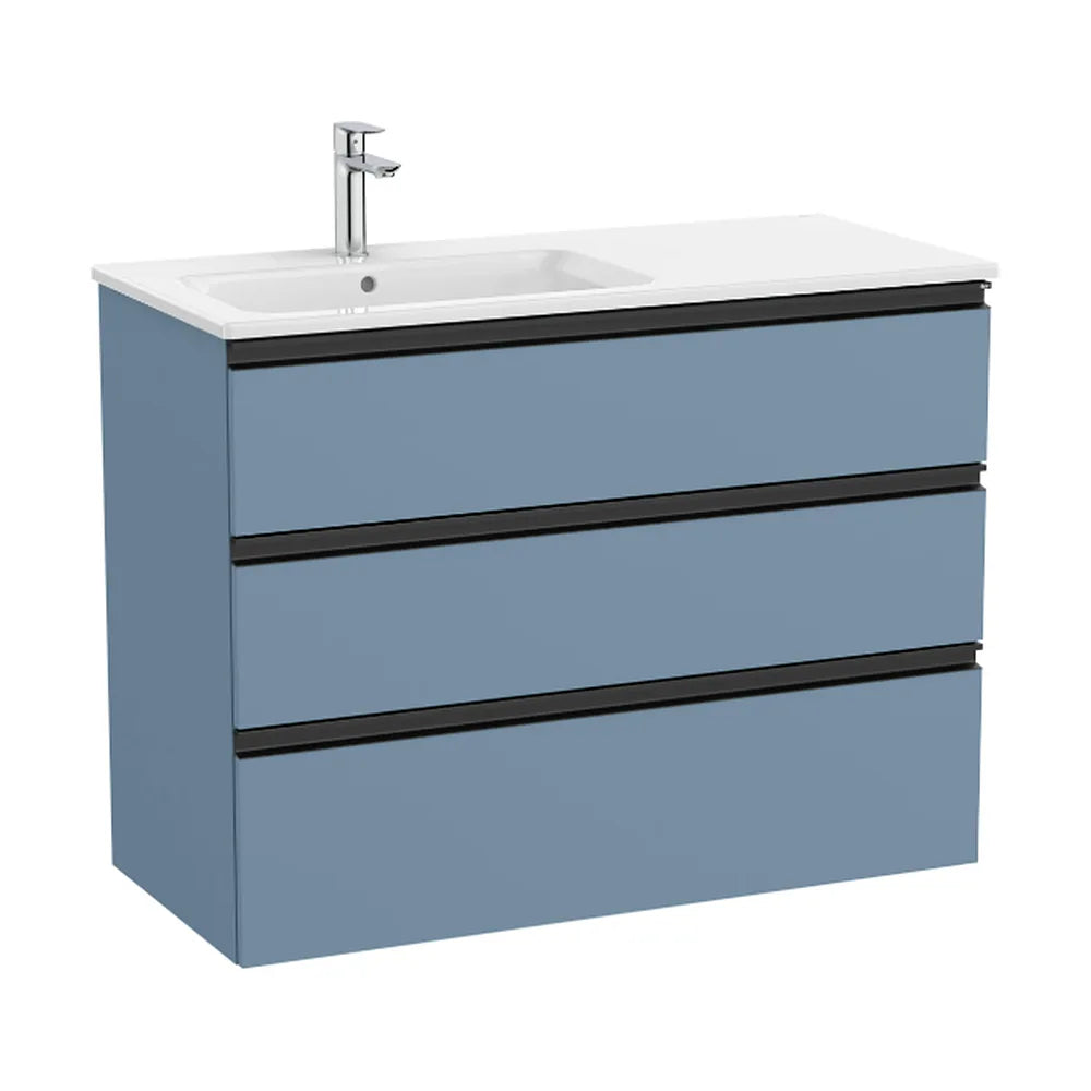 Mueble de Baño con Lavabo a la Izquierda Azul Mate Unik de 100,5 cm Colección The Gap Roca - Vista 1