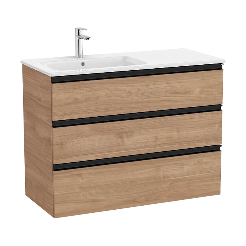 Mueble de Baño con Lavabo a la Izquierda Nogal Unik de 100,5 cm Colección The Gap Roca - Vista 1