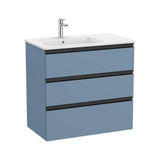 Bathroom Vanity Unit with Basin a la Izquierda y Azul Mate Unik de 80,5 cm Colección The Gap Roca