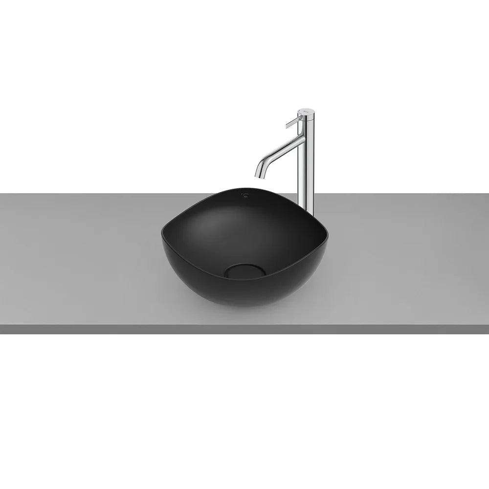 Lavabo de Sobre Encimera Hecho en Cerámica Ohtake Negro Roca - Vista 1