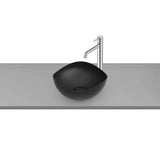 Lavabo de Sobre Encimera Hecho en Cerámica Ohtake Negro Roca