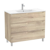 Bathroom Cabinet with Included Washbasin MDF Wood 100 cm Aleyda Collection Beige Roca