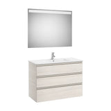 Conjunto de Bathroom Vanity Unit with Basin Centrado y Espejo Led de 100 cm Colección The Gap Roca