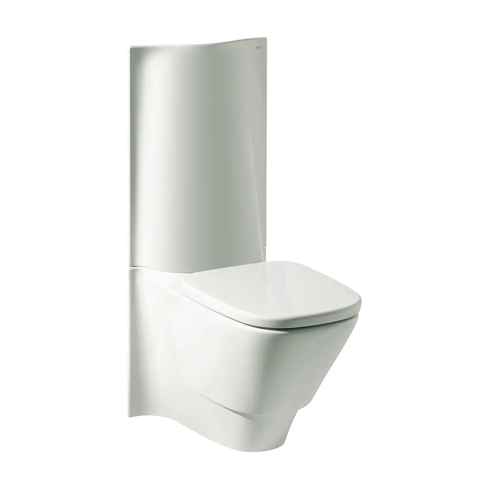 Asiento y tapa para inodoro lacado con diseño soft y caída amortiguada en acabado color blanco Frontalis Roca - Vista 3