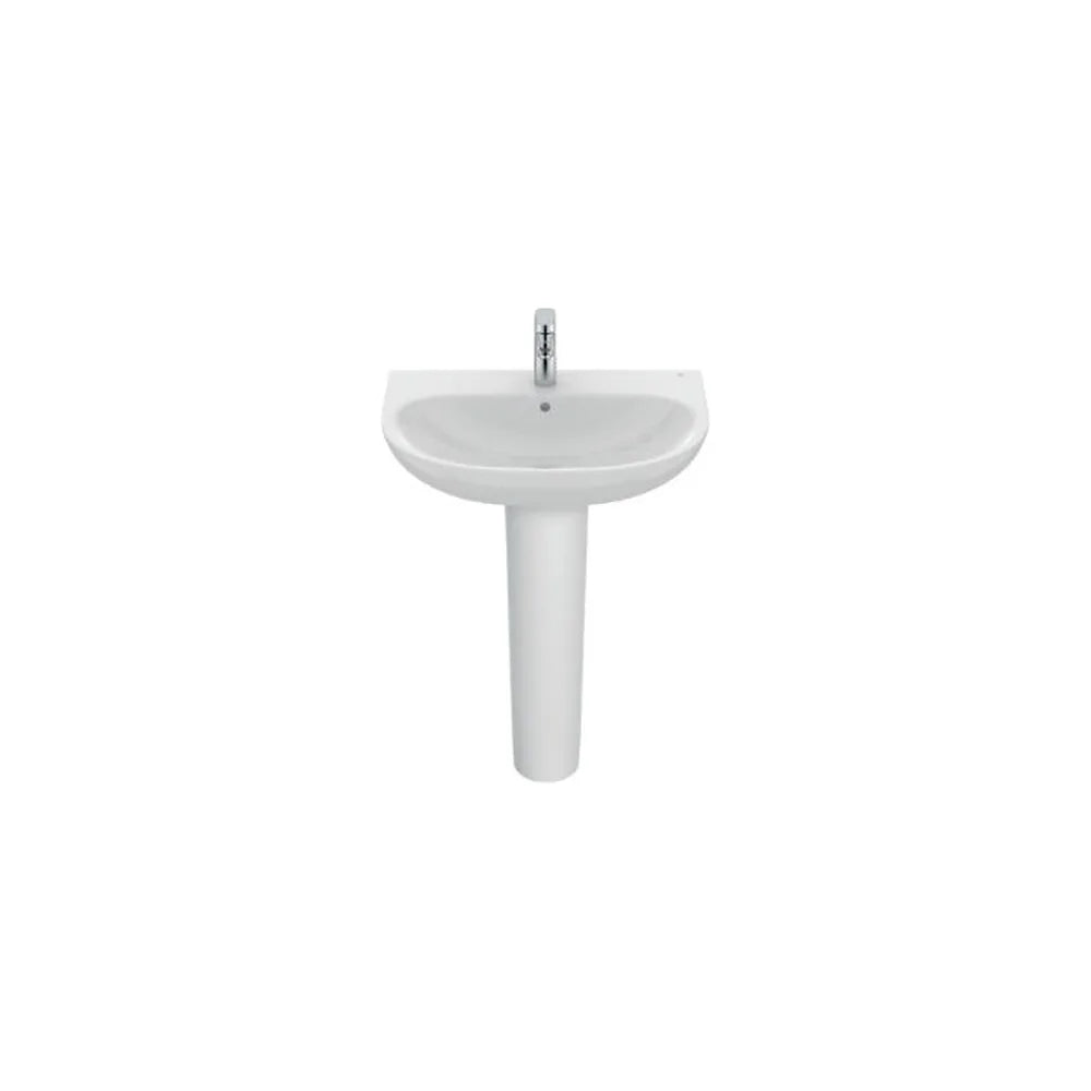 Lavabo con Pedestal Elaborado con Porcelana Victoria 65x49cm Blanco Roca - Vista 1