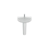 Lavabo con pedestal de 52x42,5 cm elaborado con porcelana de color blanco Victoria Roca