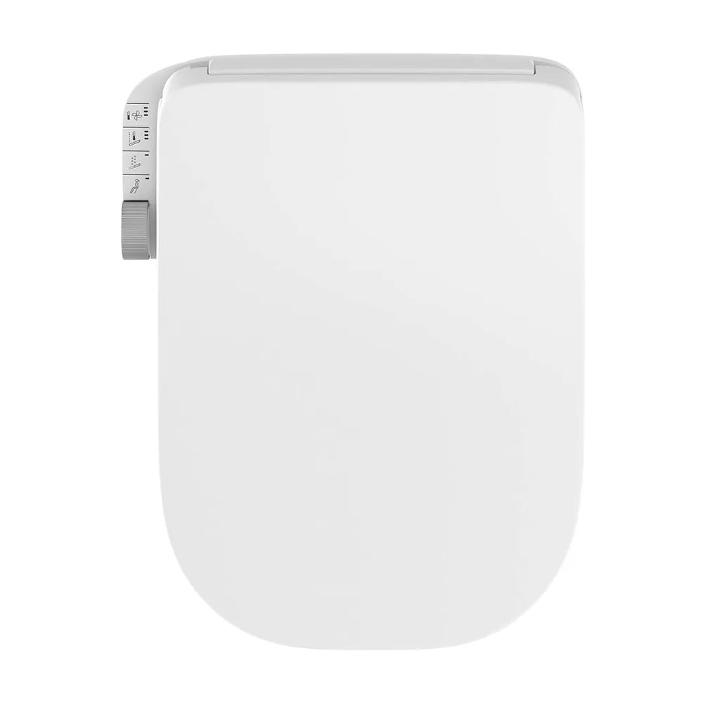 Asiento y Tapa con Panel de Control Fijo en Multiclean M4 Square 39 cm Blanco Roca - Vista 1