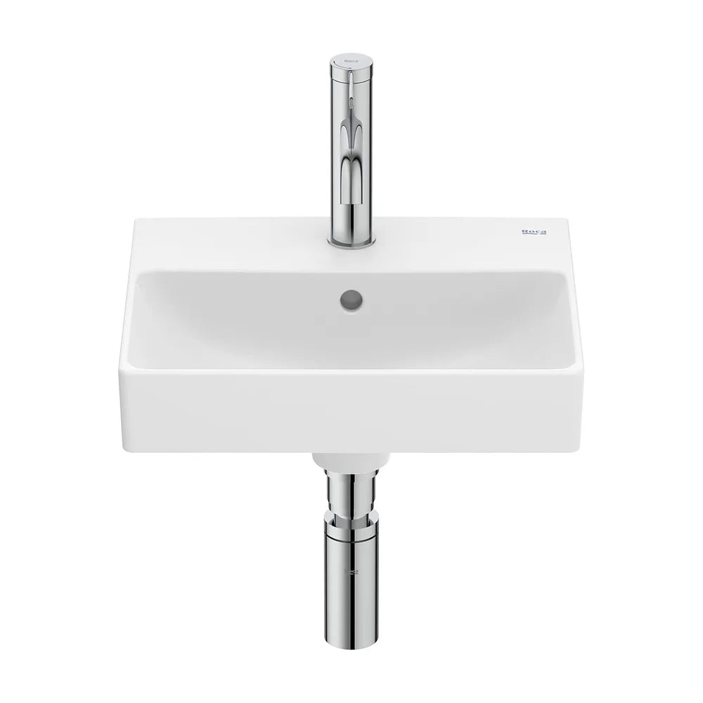 Lavabo para Instalación Mural Compacto Fineceramic Ona 40x32cm Blanco Mate Roca - Vista 1
