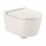 Toilet Compacto Suspendido Redondo Horizontal Outlet Inspira 37 cm Beige Roca