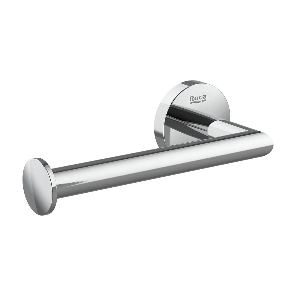 Portarollo sin tapa de lado izquierdo fabricado en metal con un acabado en color cromo Compas Roca - Vista 1