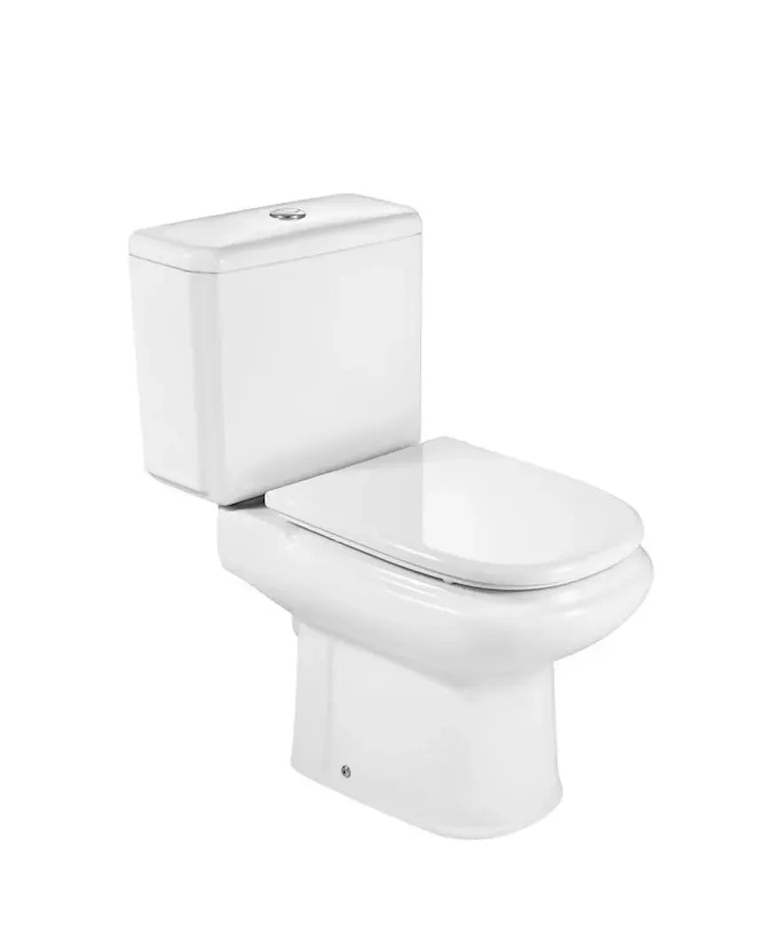 Roca Dama Retro Inodore complet à sortie horizontale de 40,5 cm fabriqué en porcelaine de couleur blanche