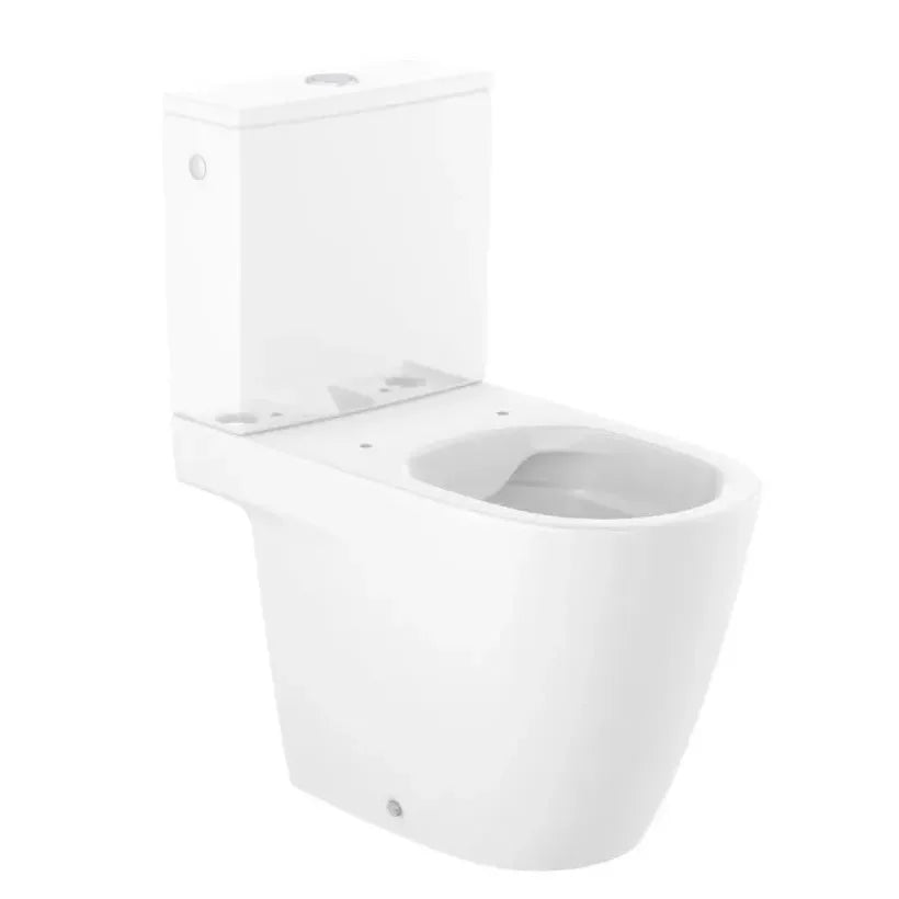 Roca Ona Inodore rond, réservoir bas et sortie double avec finition brillante et couleur blanche Rimless