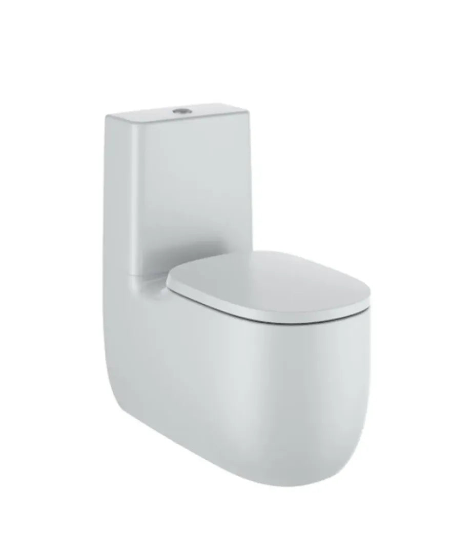 Roca Beyond Inodore complet de 39,5 cm fabriqué en porcelaine de couleur blanc perle