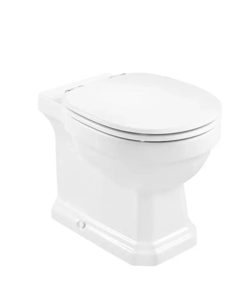 Roca Carmen Toilette à réservoir haut avec technologie Rimless de 56 cm fabriquée en porcelaine de couleur blanche