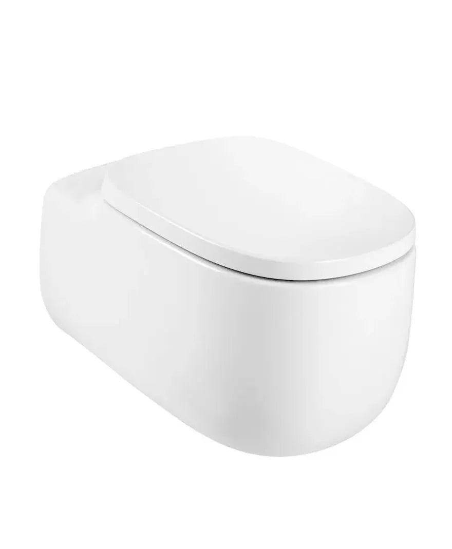 Roca Beyond Inodore avec technologie rimless de 58 cm fabriqué en porcelaine de couleur blanche