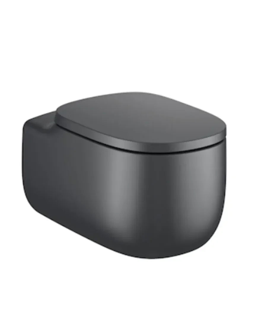 Roca Beyond Inodore suspendu de 39,5 cm fabriqué en porcelaine avec finition couleur onyx
